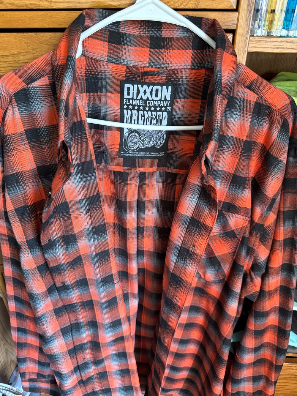 Dixxon Orange & Black Plaid Flannel Shirt - Men's- Magneto